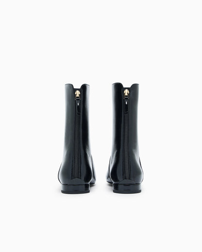 Patent-leather ankle boots