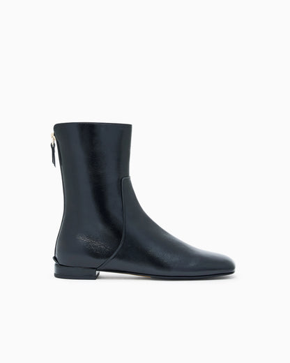 Patent-leather ankle boots