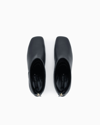 Patent-leather ankle boots