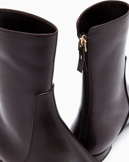 Leather ankle boots