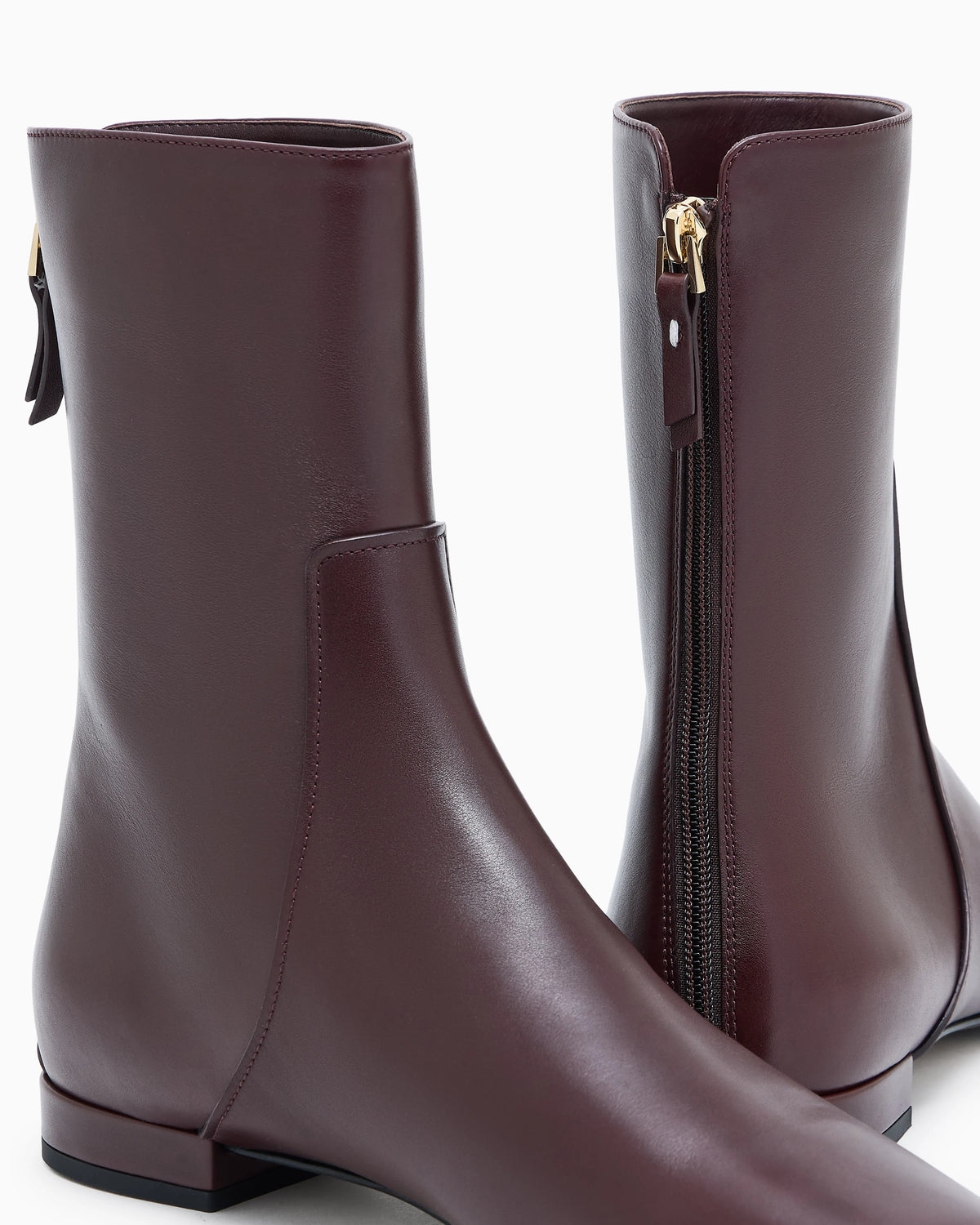 Leather ankle boots