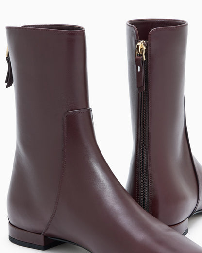 Leather ankle boots