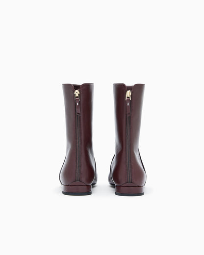 Leather ankle boots