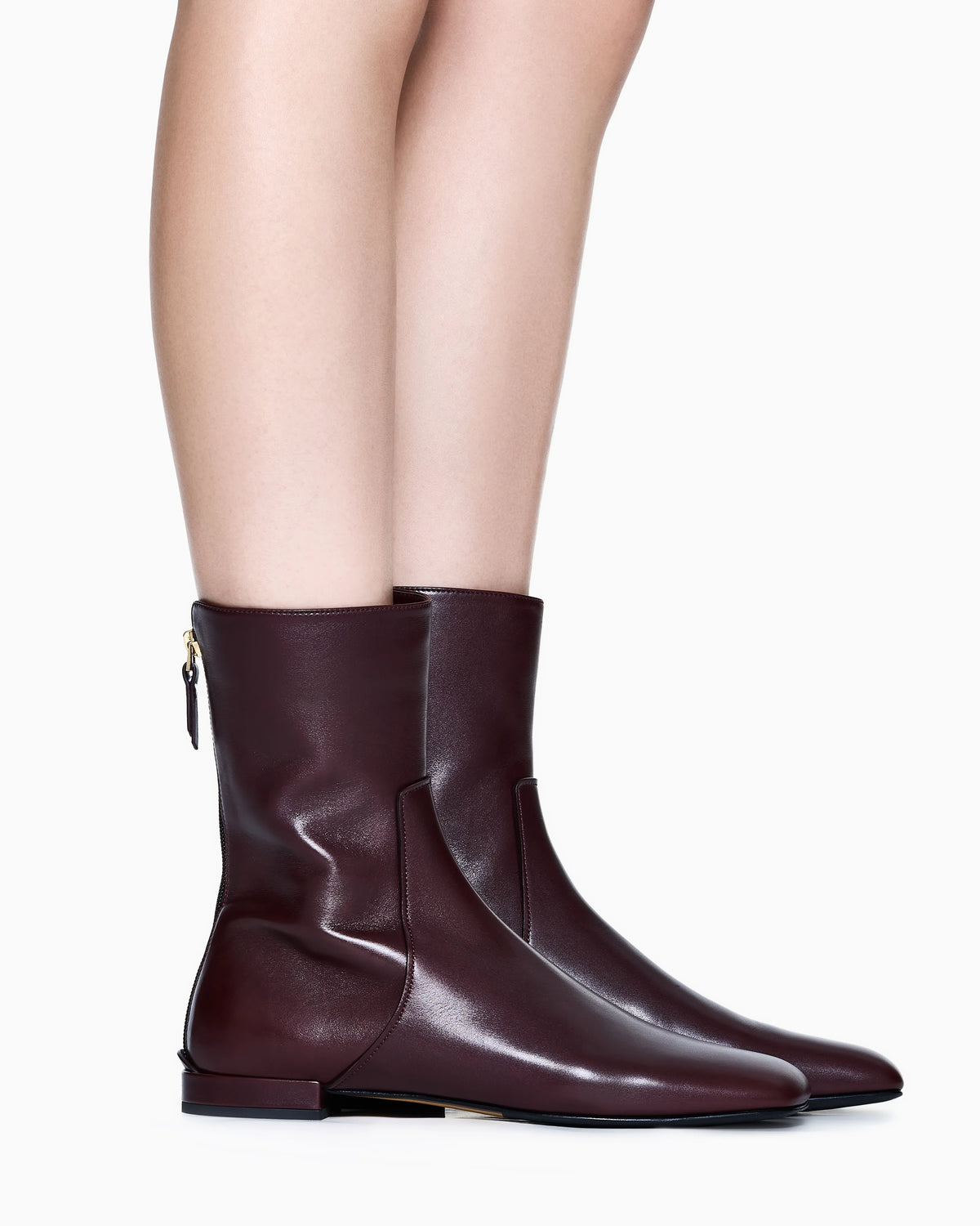 Leather ankle boots