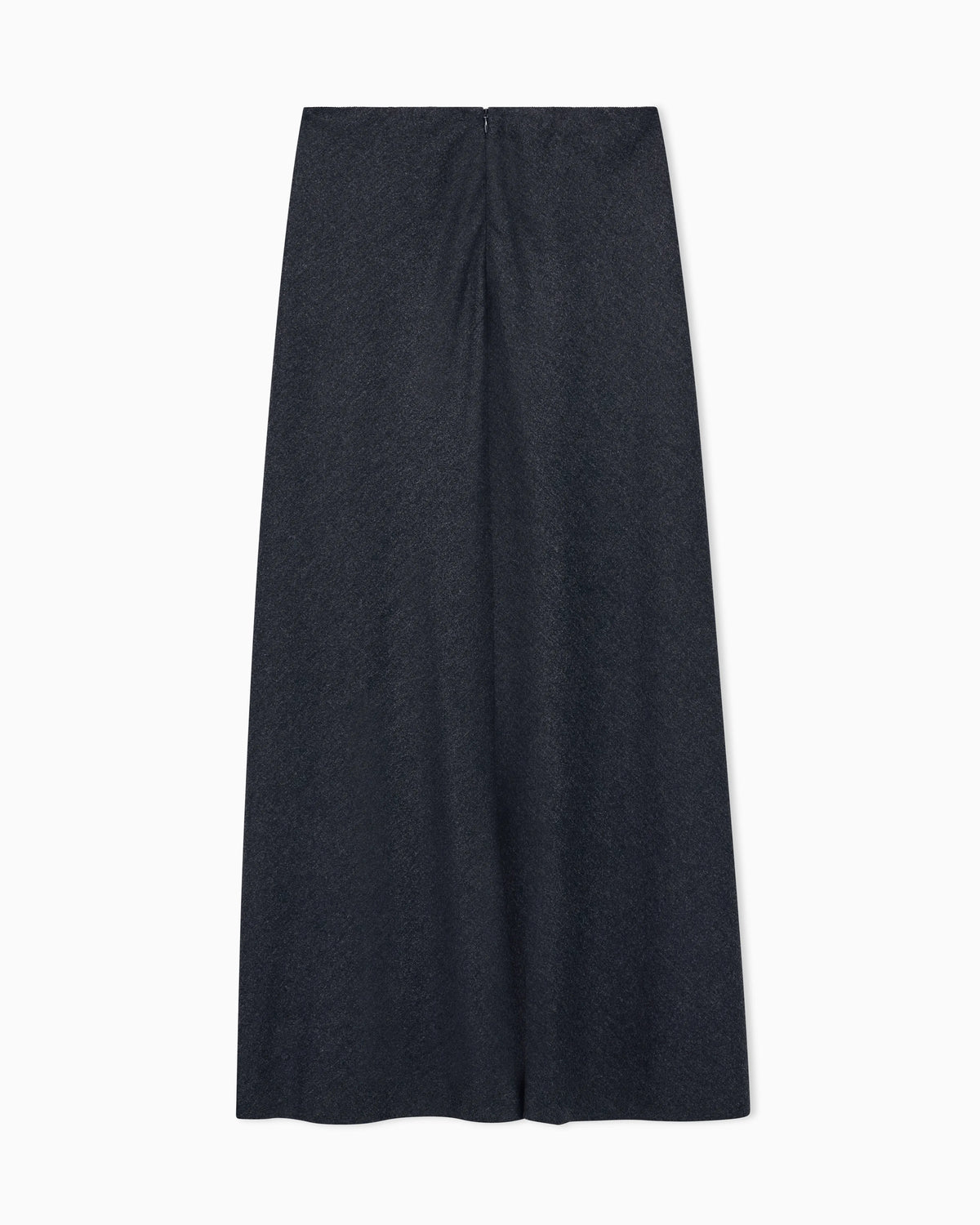 Skirt long flannel wool and cashmere with side drape