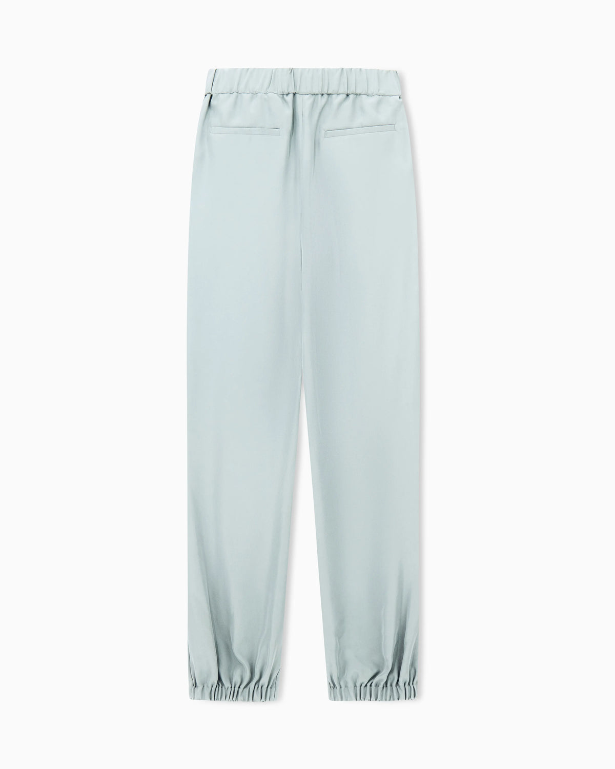 Trousers regular fit washed silk with elasticated hem