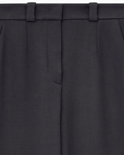 Straight trousers in double stretch virgin wool