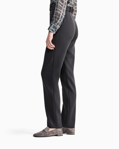 Straight trousers in double stretch virgin wool