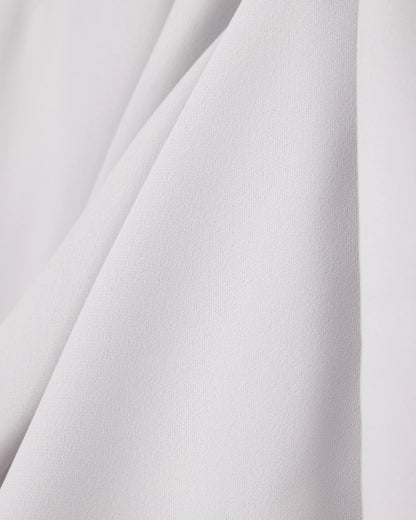 One-shoulder shirt in silk triple georgette with a sash