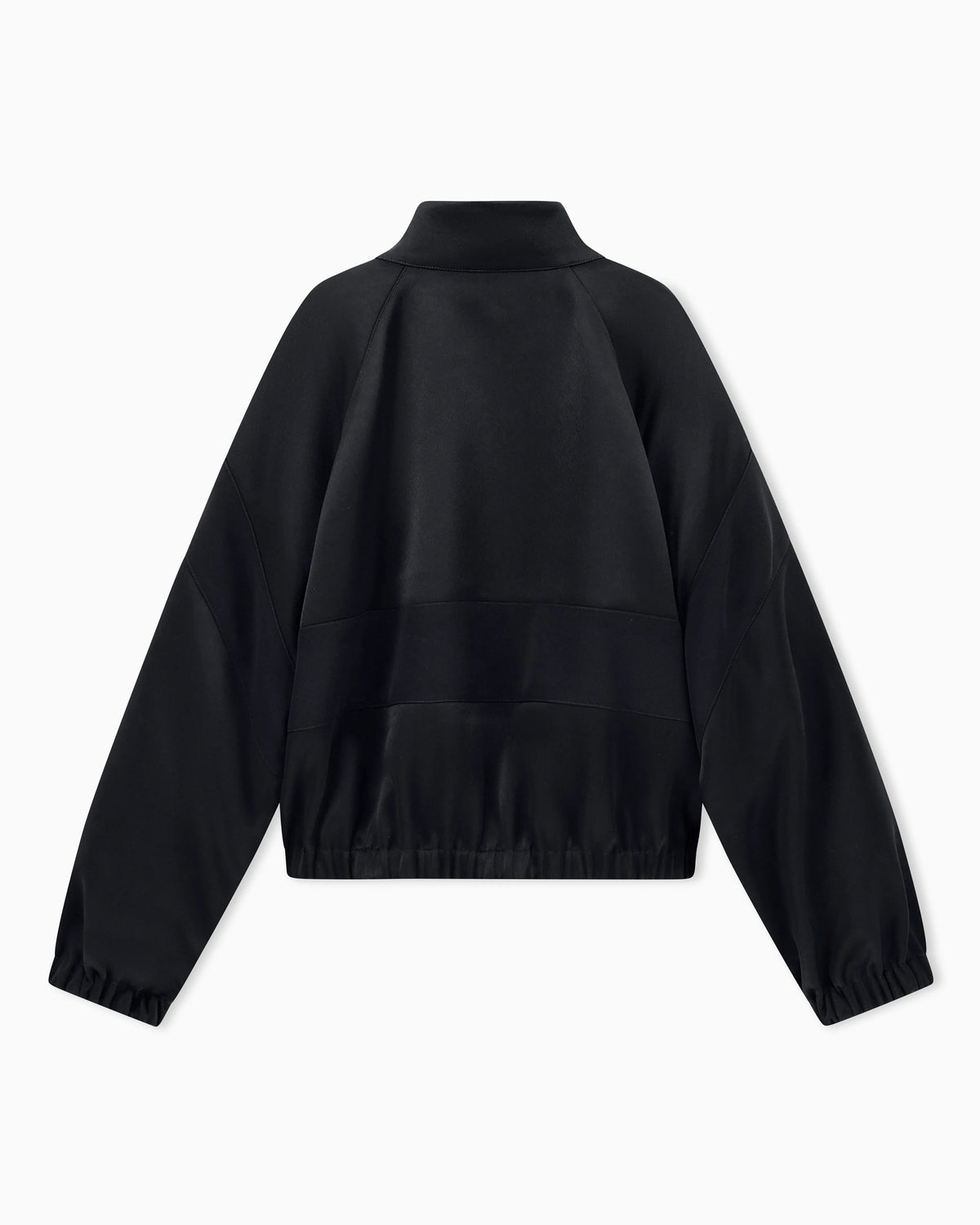 Caban coat in techno duchesse with raglan sleeves