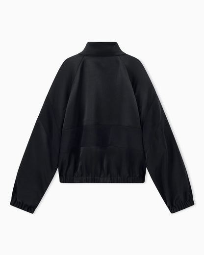 Caban coat in techno duchesse with raglan sleeves