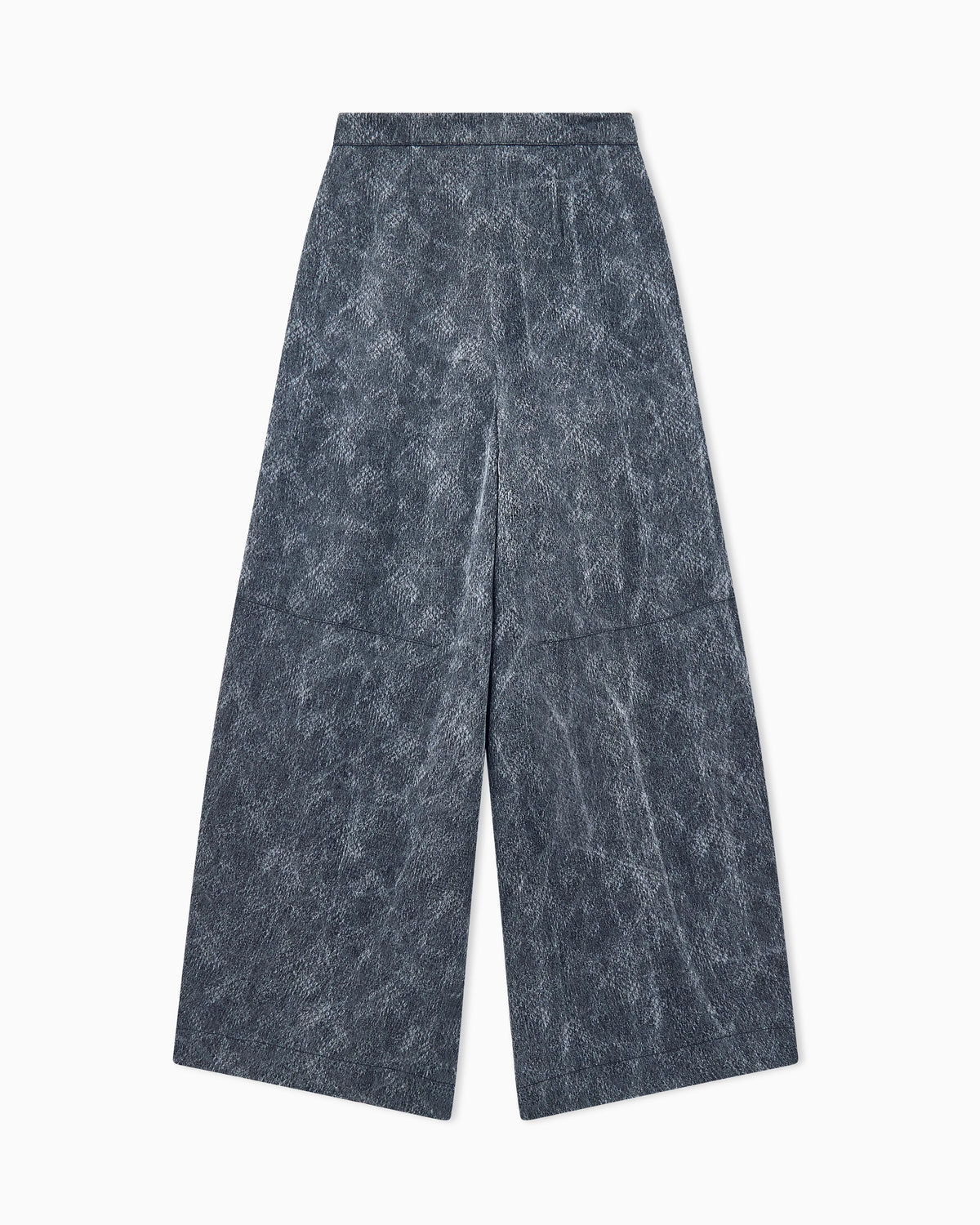 High-waisted pants in geometric jacquard viscose