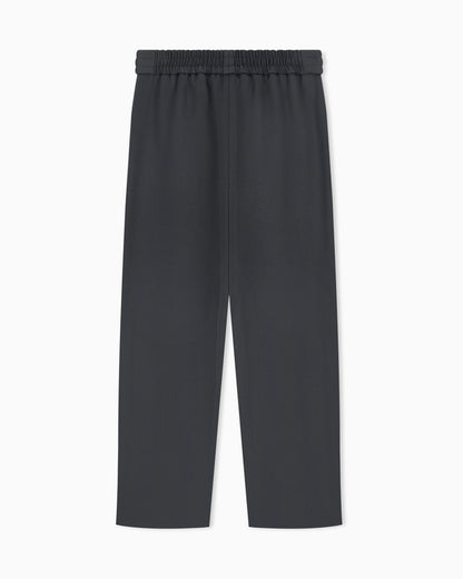 Pull-on trousers in stretch wool with pockets