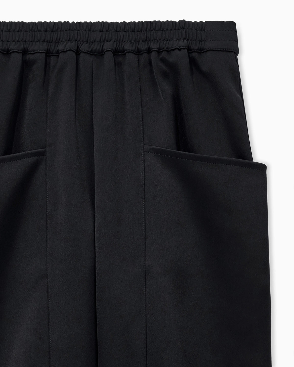 Trousers techno duchesse oversized fit with front pockets
