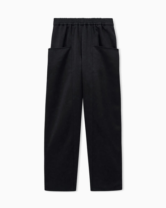 Trousers techno duchesse oversized fit with front pockets