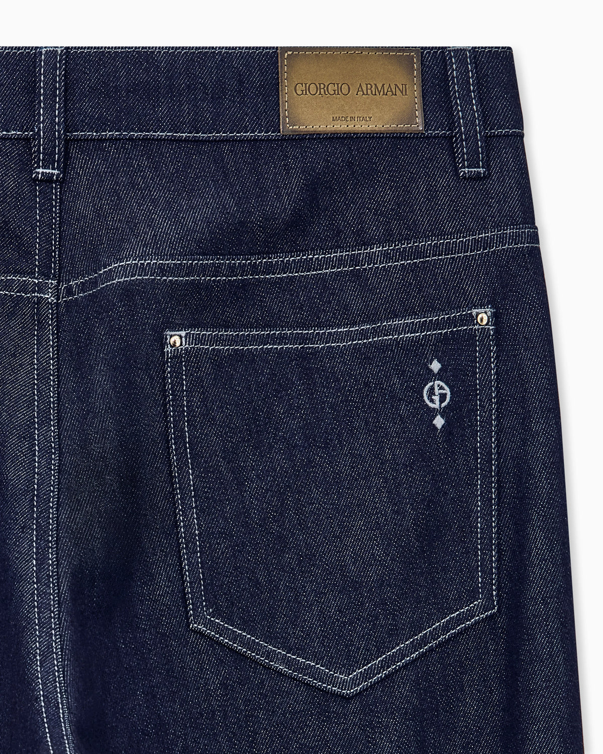 Trouser regular fit 5 pocket cotton and virgin wool denim