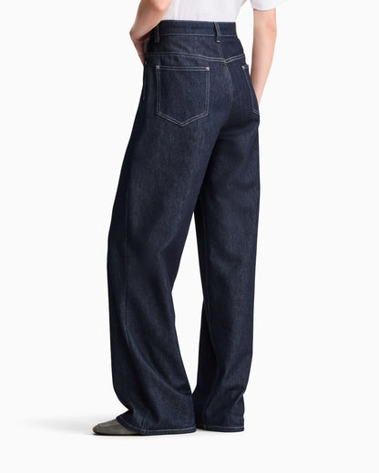 Trouser regular fit 5 pocket cotton and virgin wool denim