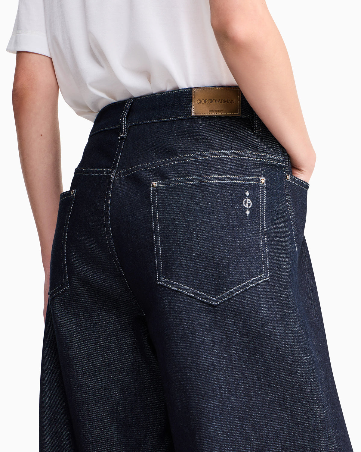 Trouser regular fit 5 pocket cotton and virgin wool denim