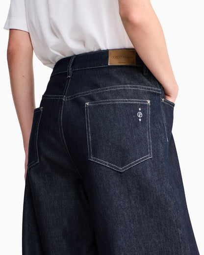 Trouser regular fit 5 pocket cotton and virgin wool denim