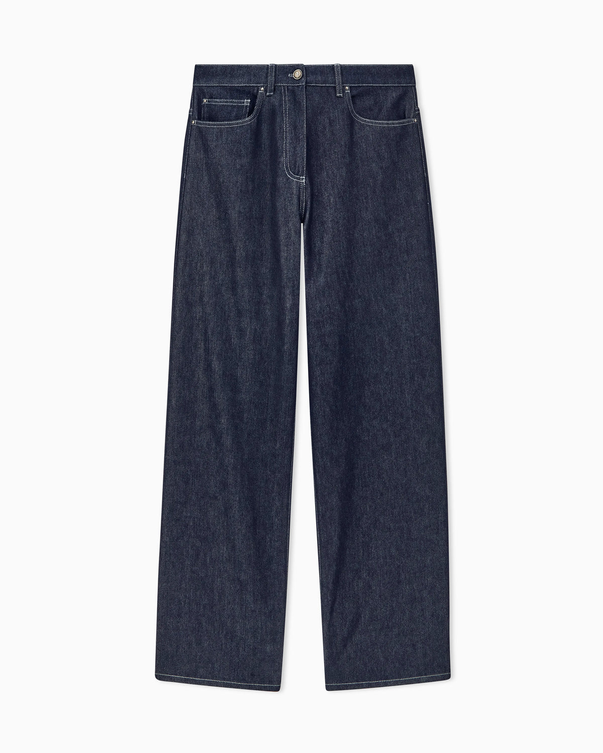Trouser regular fit 5 pocket cotton and virgin wool denim