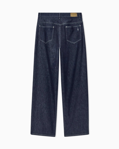 Trouser regular fit 5 pocket cotton and virgin wool denim