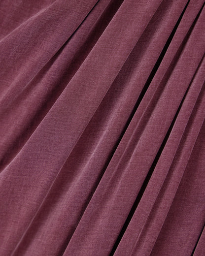 Long-sleeved cupro jersey top with draping