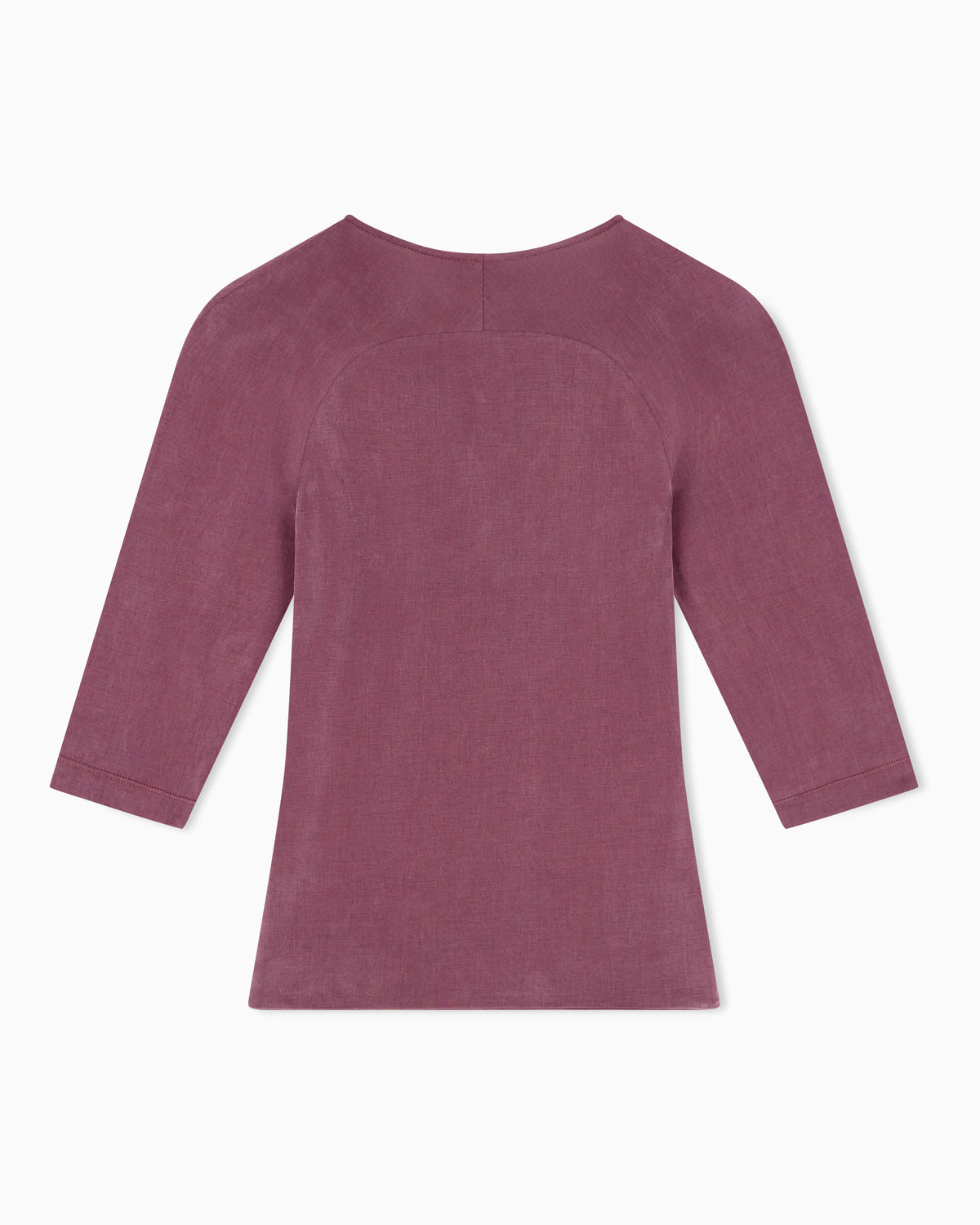 Long-sleeved cupro jersey top with draping