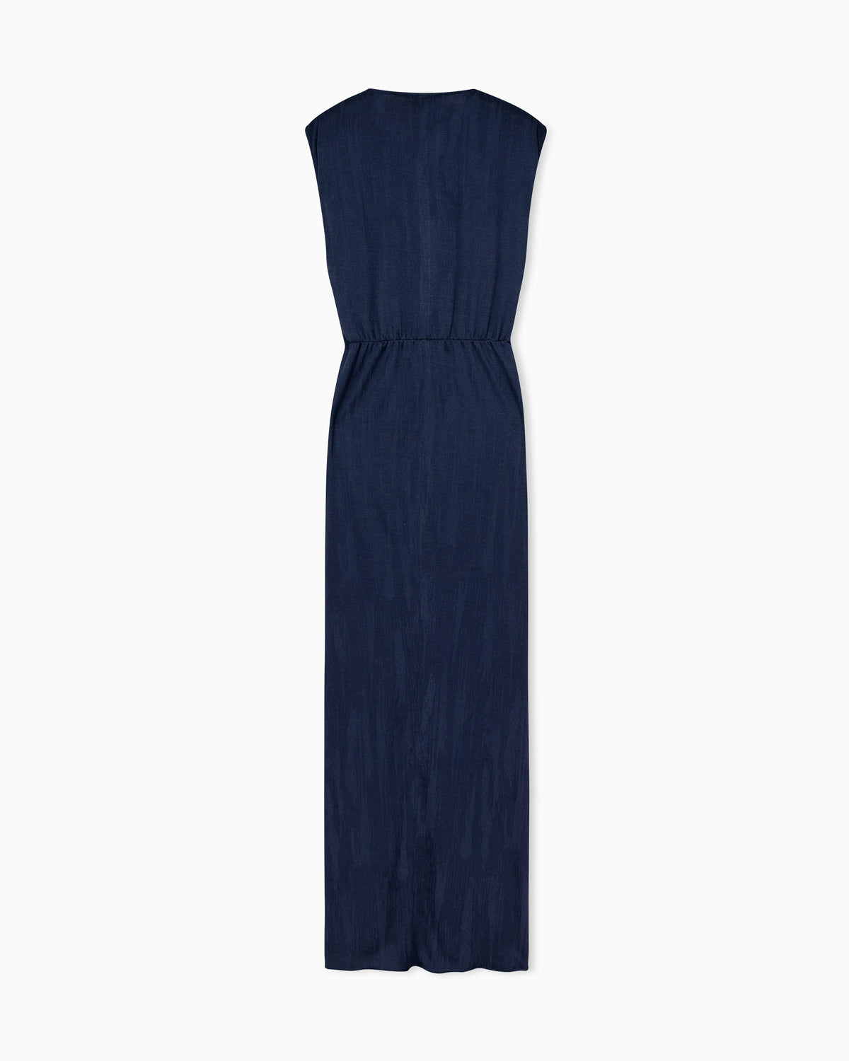 Long dress in viscose jersey with smocked honeycomb detail