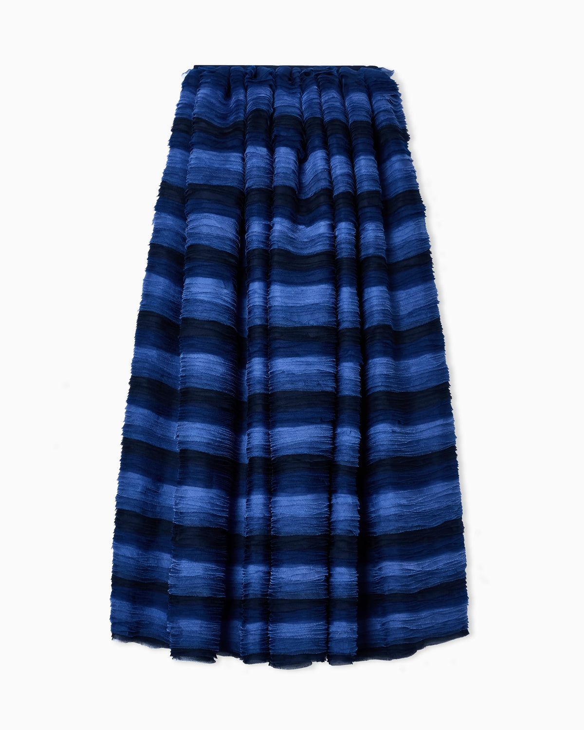 Long silk skirt with ruffles