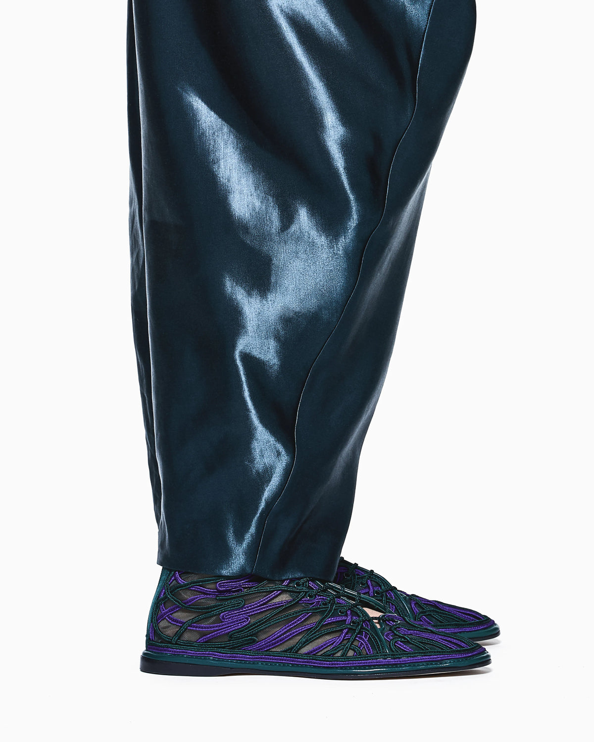 Ankle boots with embroidery and leather details