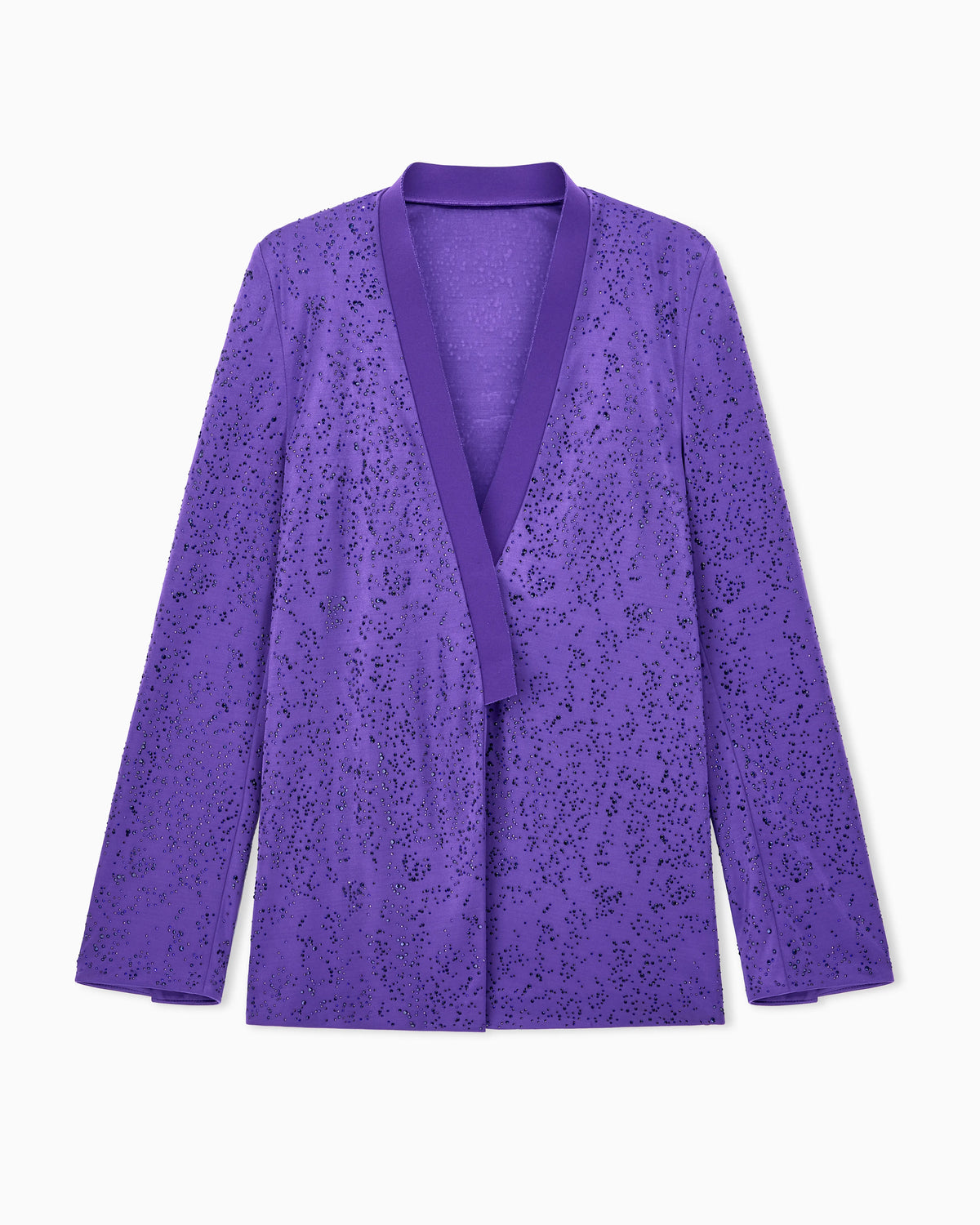 Viscose jersey shirt with rhinestones