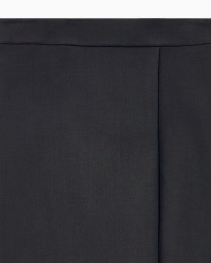 Skirt slim fit wrap in double stretch wool