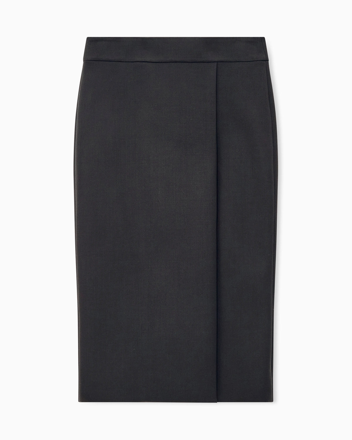Skirt slim fit wrap in double stretch wool