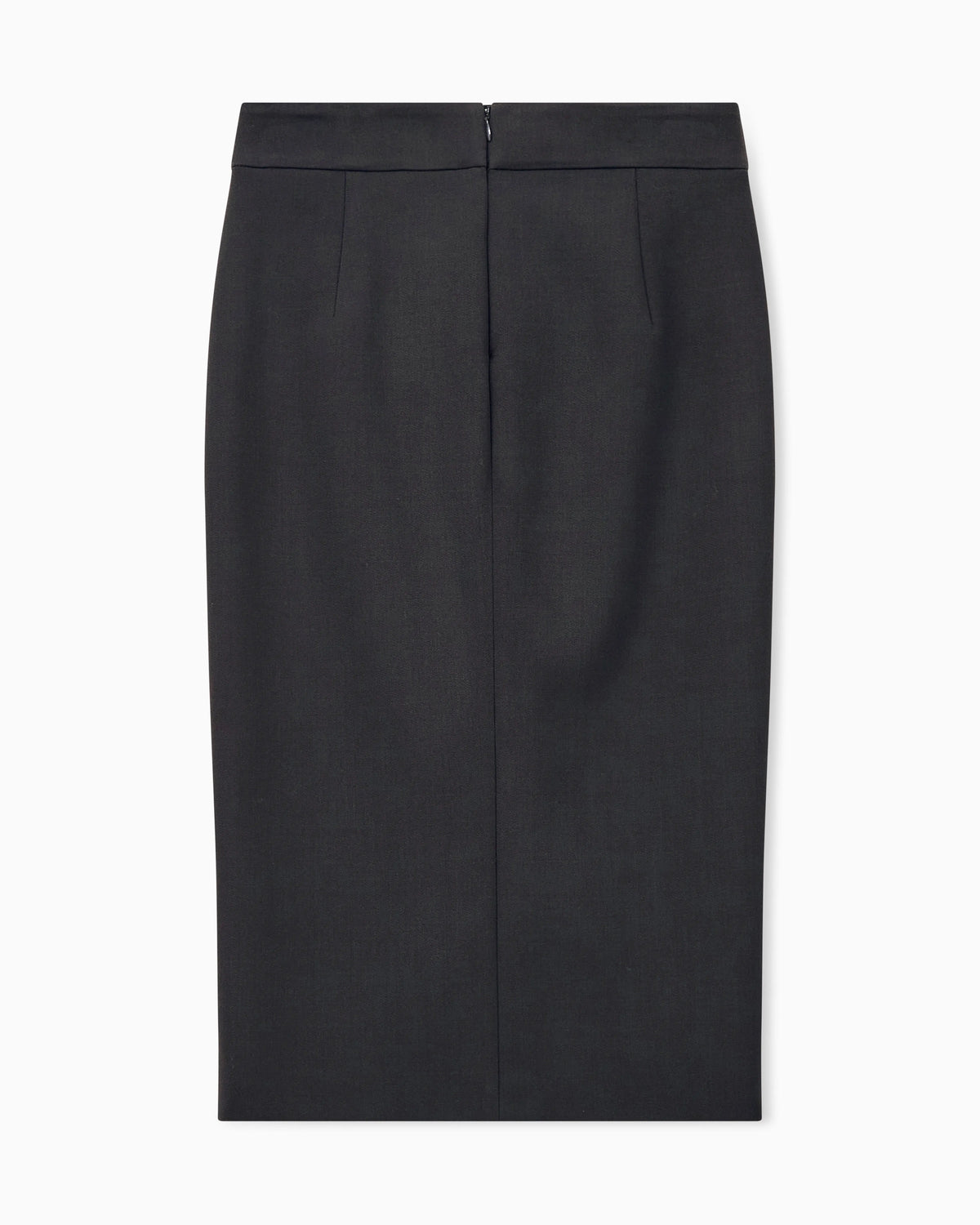 Skirt slim fit wrap in double stretch wool