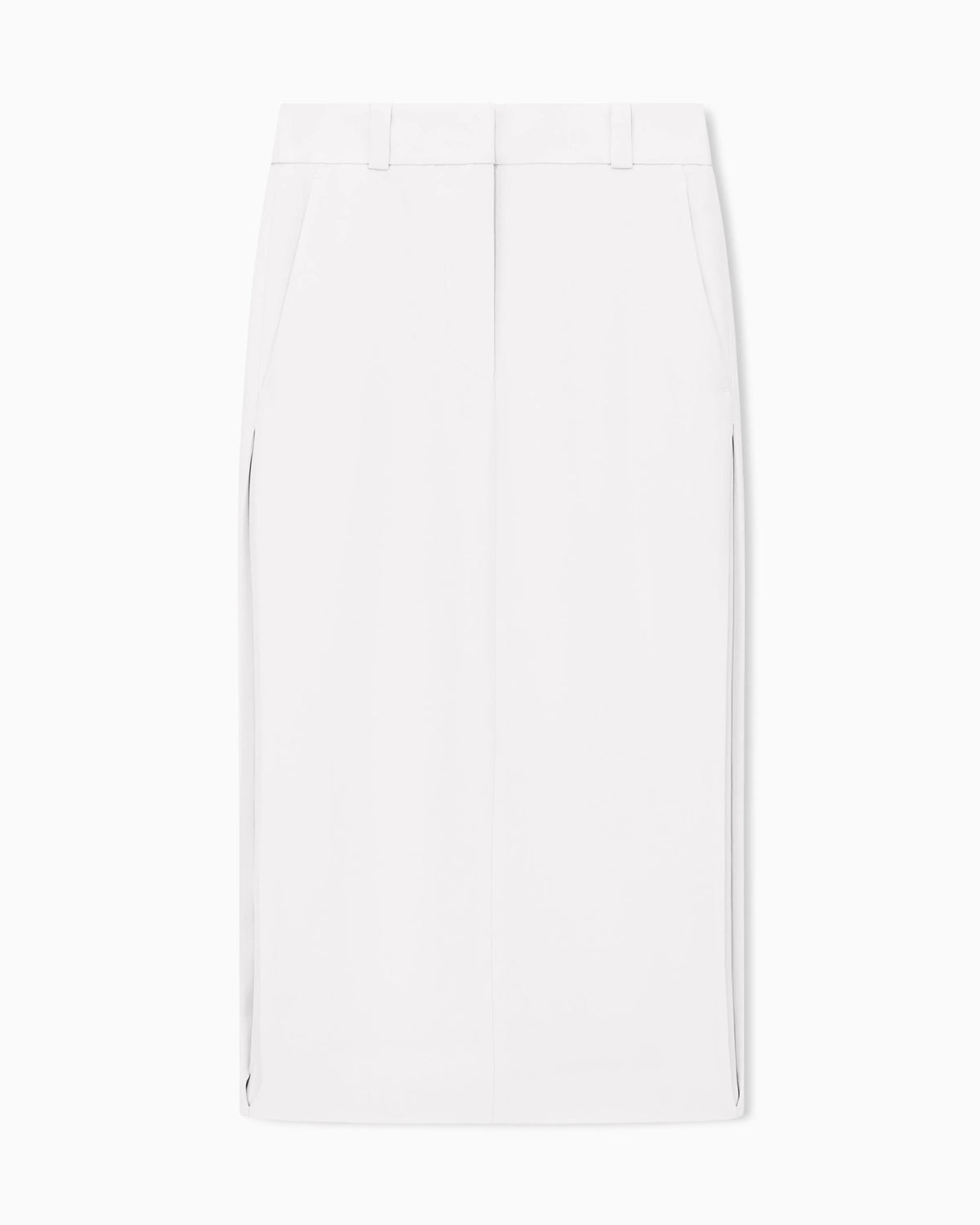Unlined slim sheath dress in silk cady with slit
