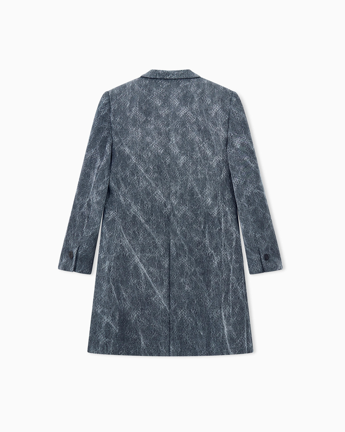 Single-breasted jacquard viscose blazer with geometric pattern