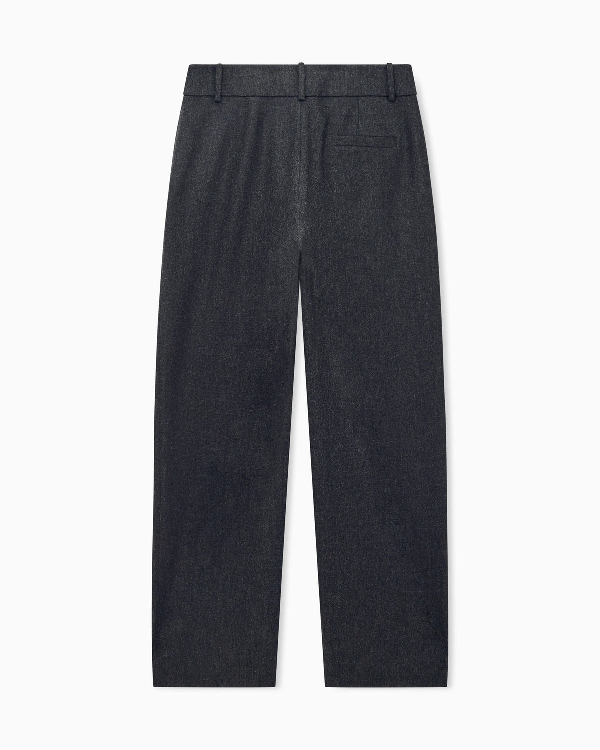 Wide-leg trousers in wool and cashmere flannel with pleats