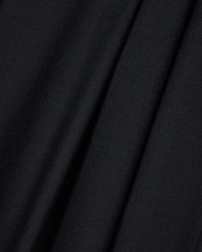 Wide-leg trousers in wool and cashmere flannel with pleats