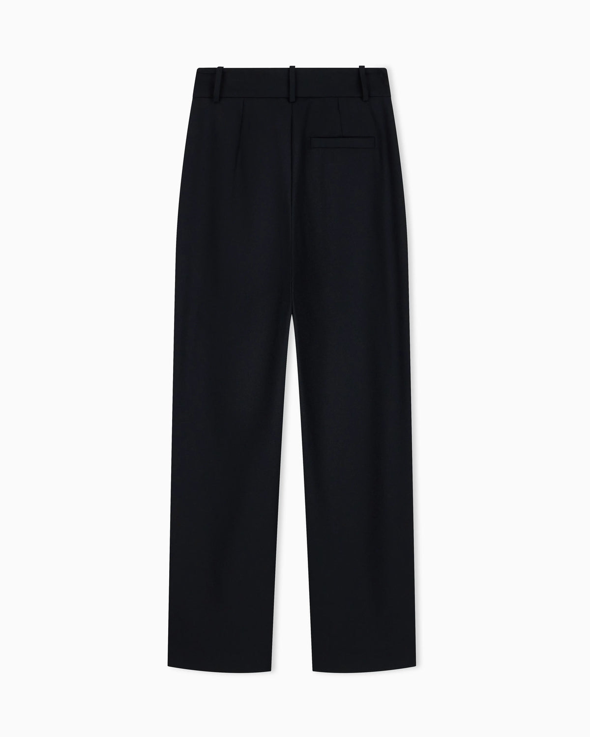 Wide-leg trousers in wool and cashmere flannel with pleats