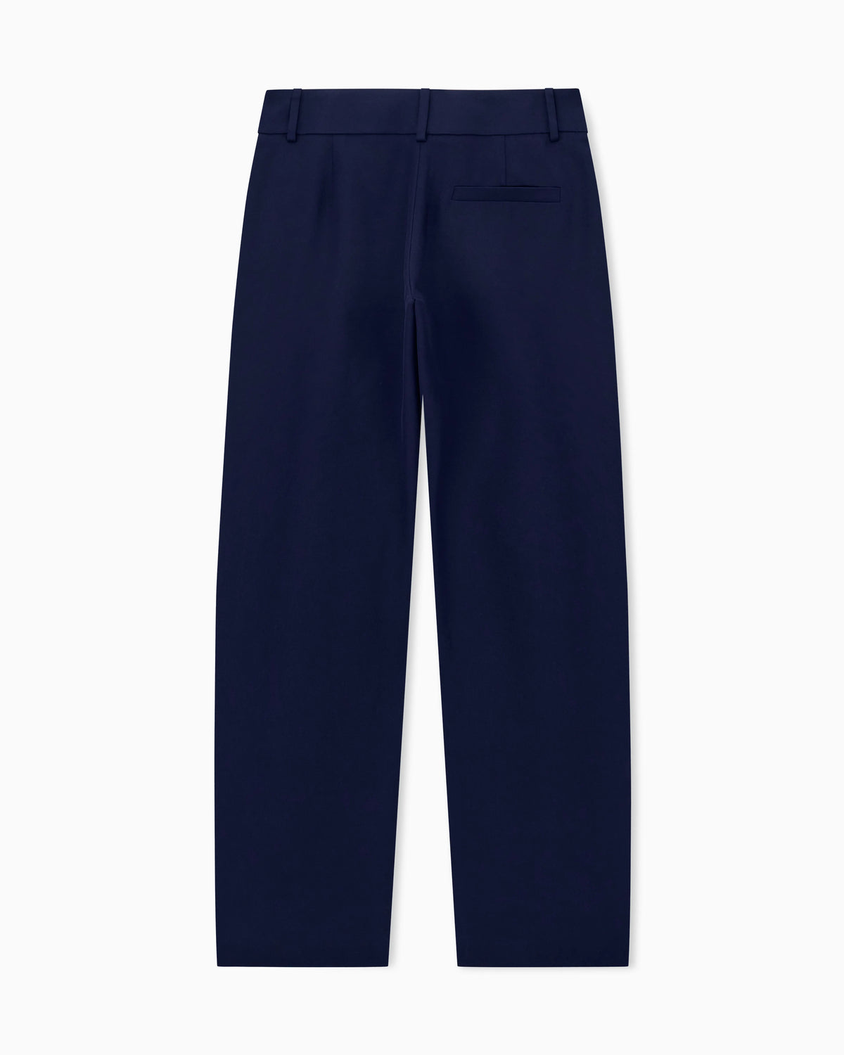 Trousers wide-leg with double pleats in silk crepe cady