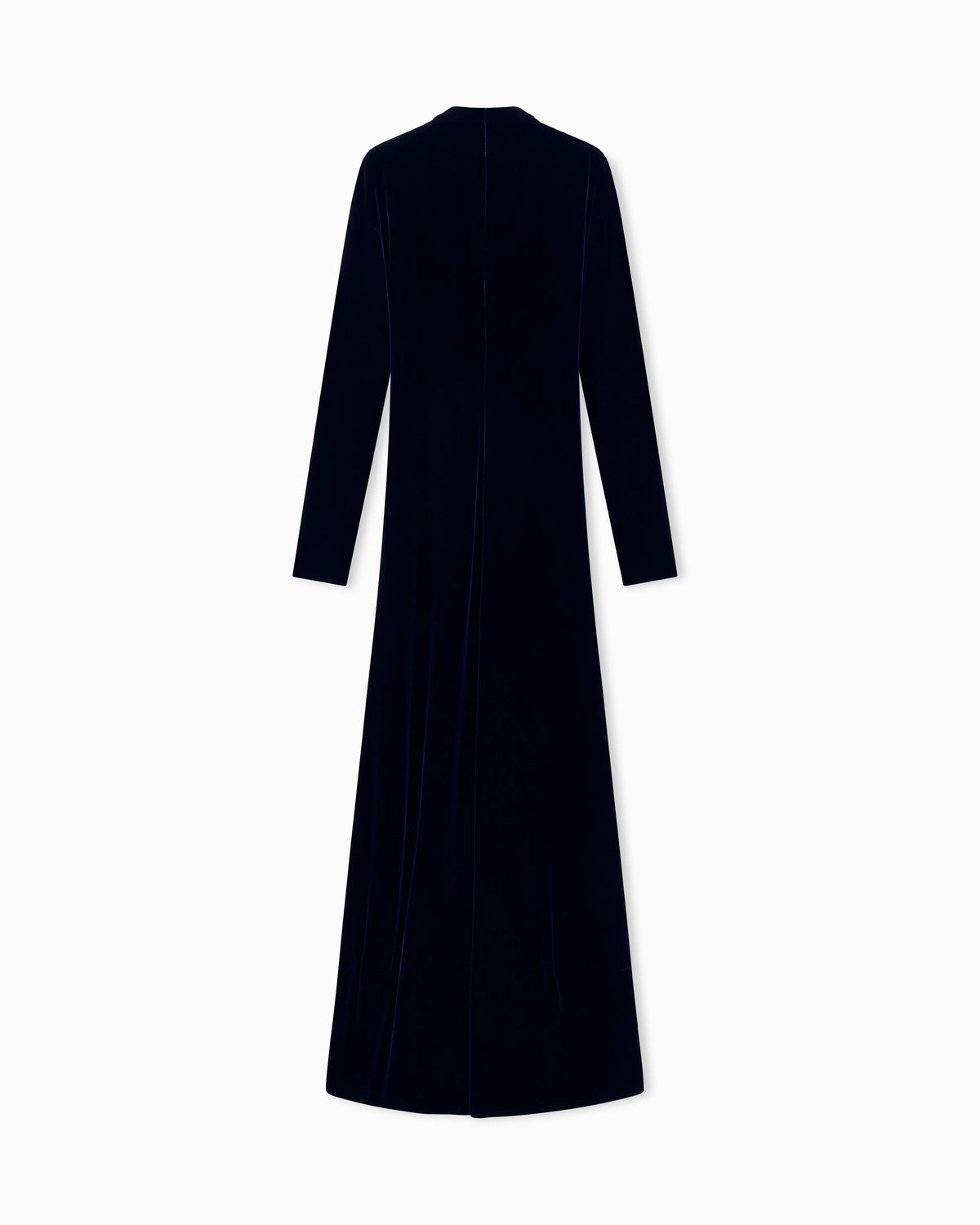 Long wrap dress in viscose and silk velvet