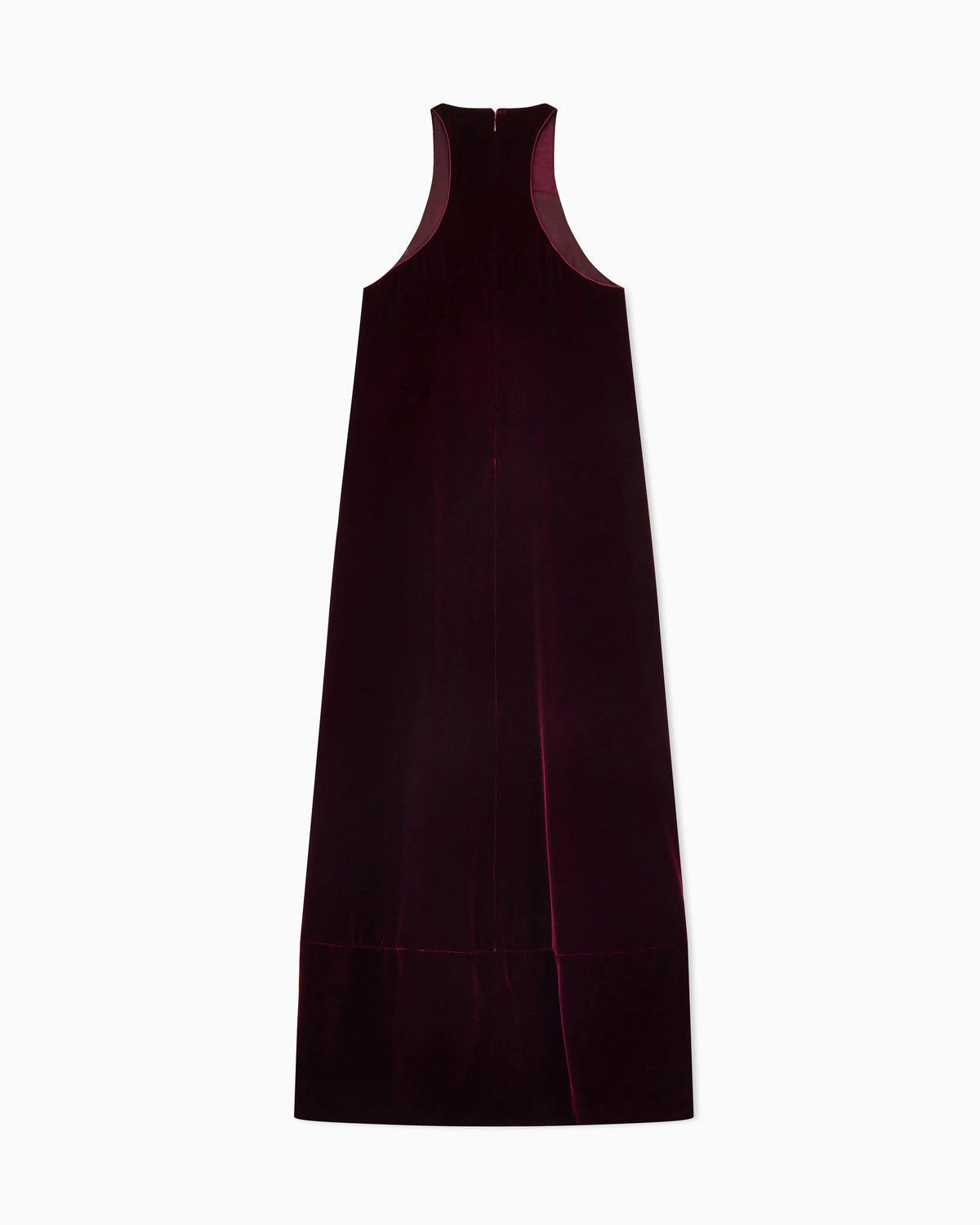 Embroidered Velvet Evening Dress with Beads and Sequins