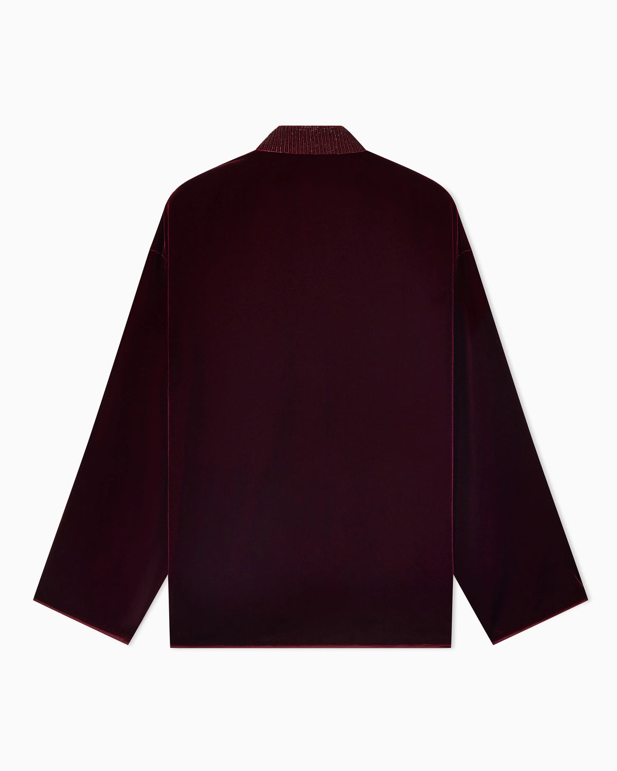 Velvet Evening Jacket with Mandarin Collar and Embroidery