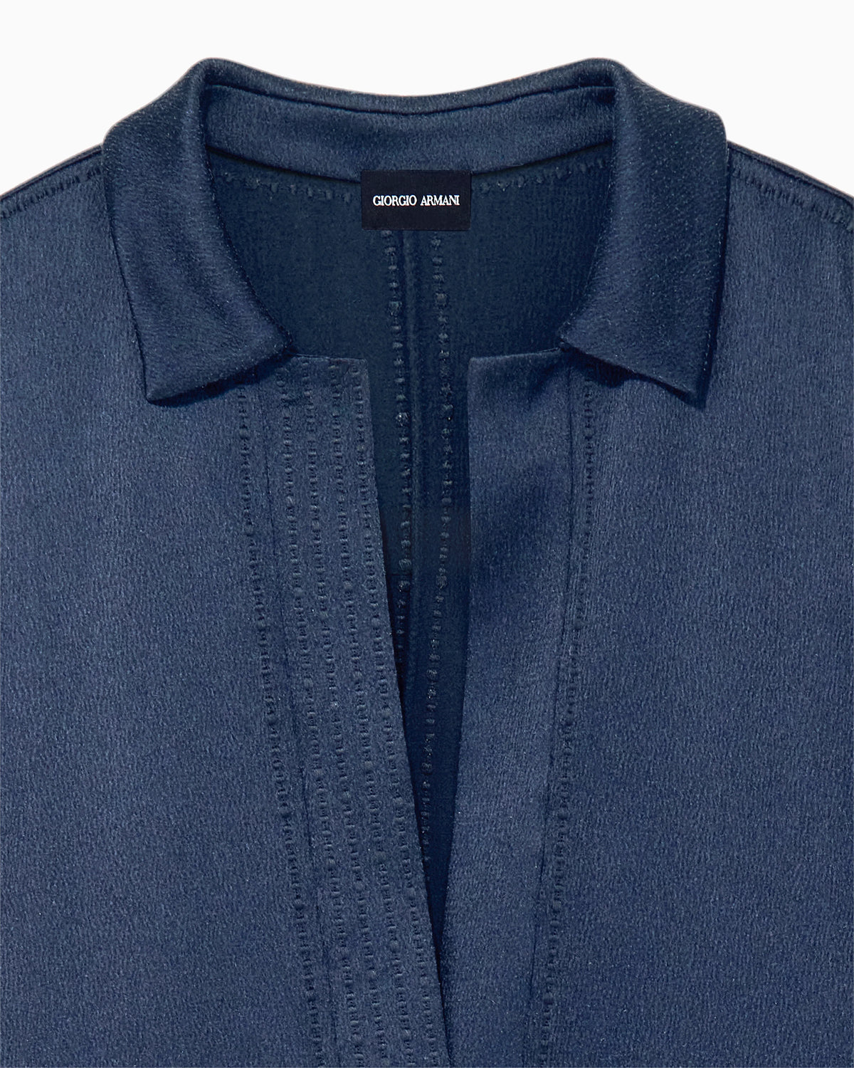 Shirt wide hammered satin with deep neckline