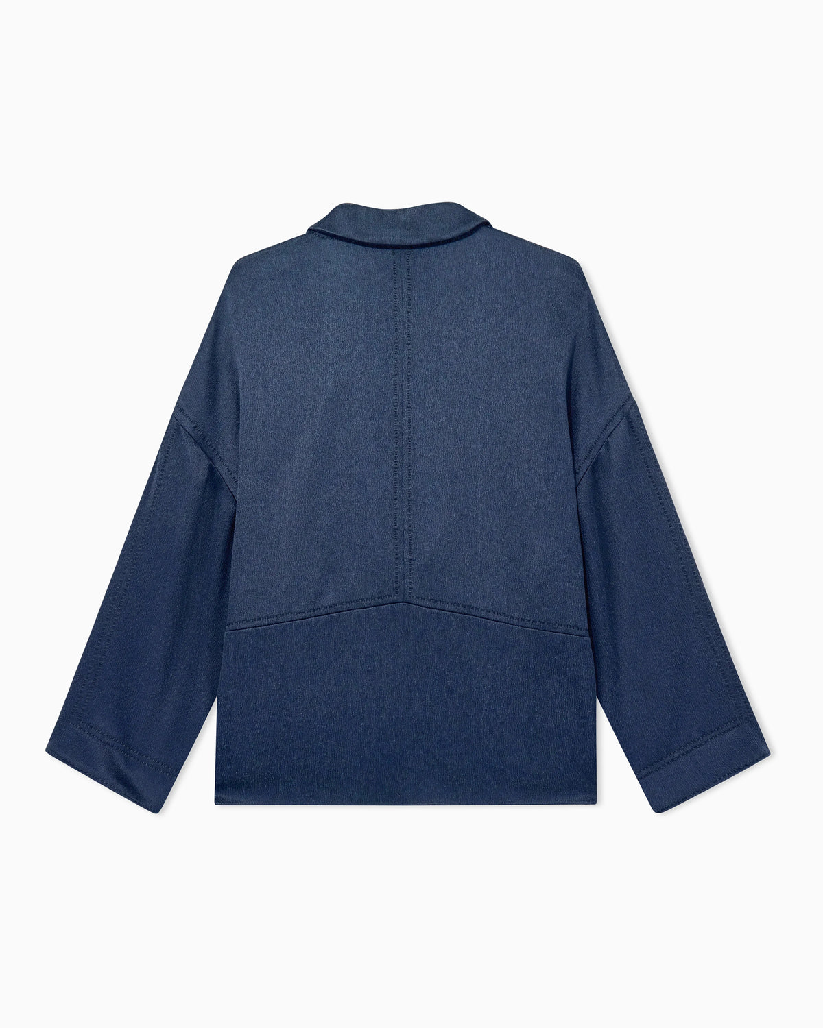 Shirt wide hammered satin with deep neckline