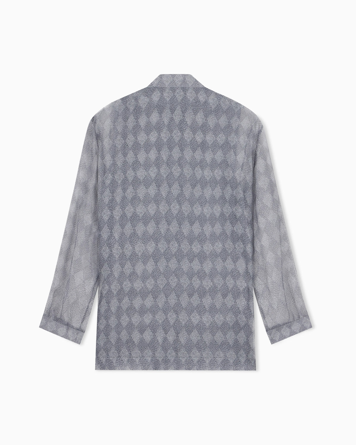Shirt twin-set regular fit silk chiffon diamond pattern