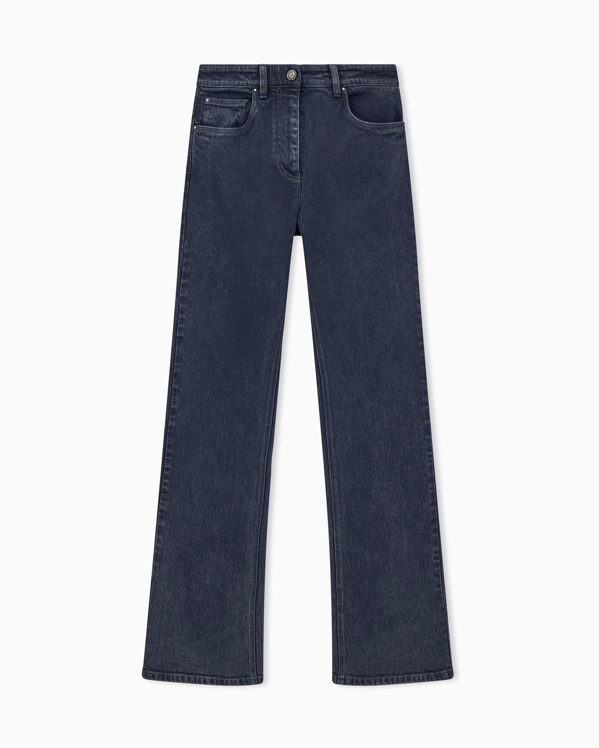 Slim-fit flare jeans in overdyed stretch cotton denim