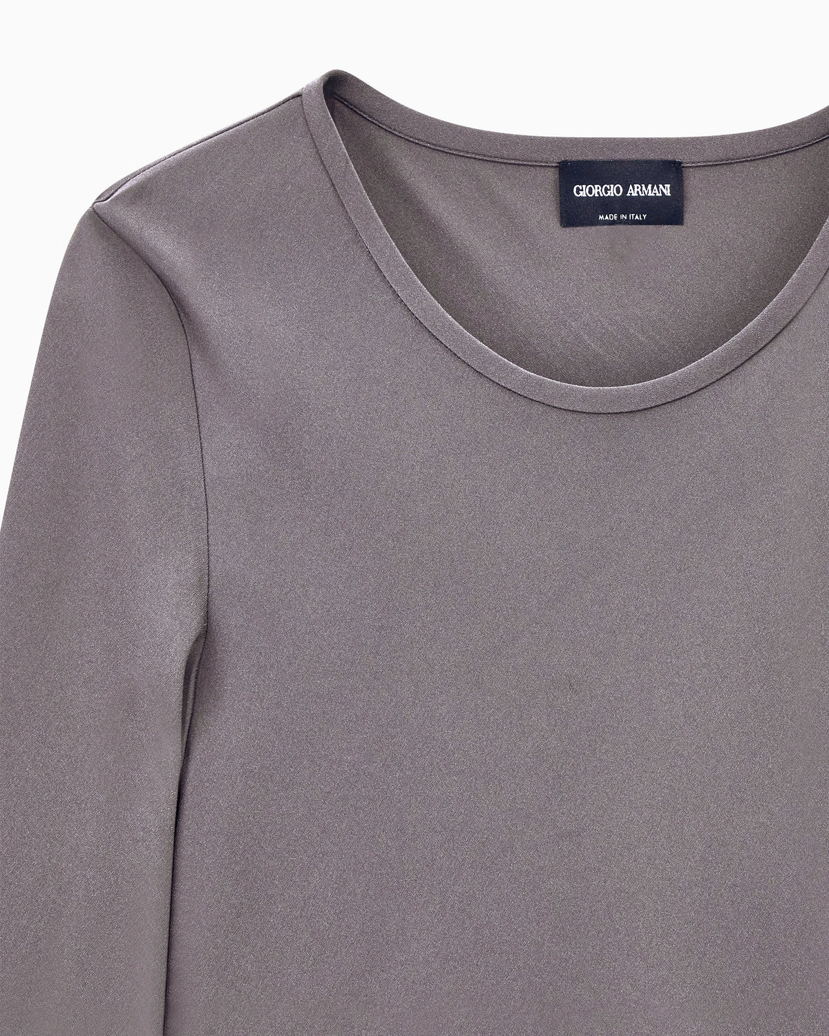 Slim-fit bias-cut blouse in stretch silk-blend crepe
