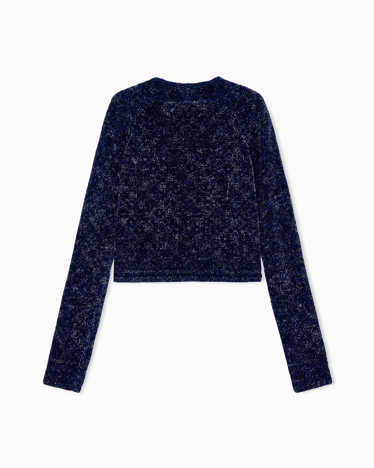Sweater slim-fit devoré chenille with cashmere