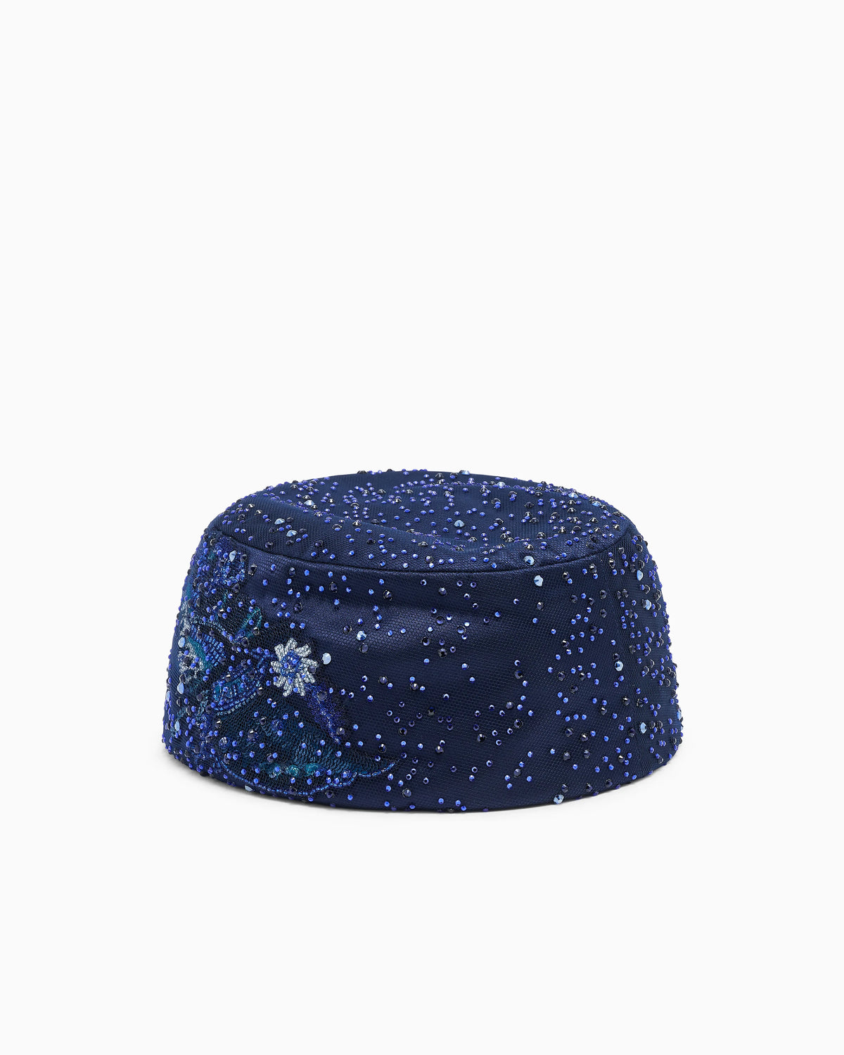 Cap with all-over rhinestones